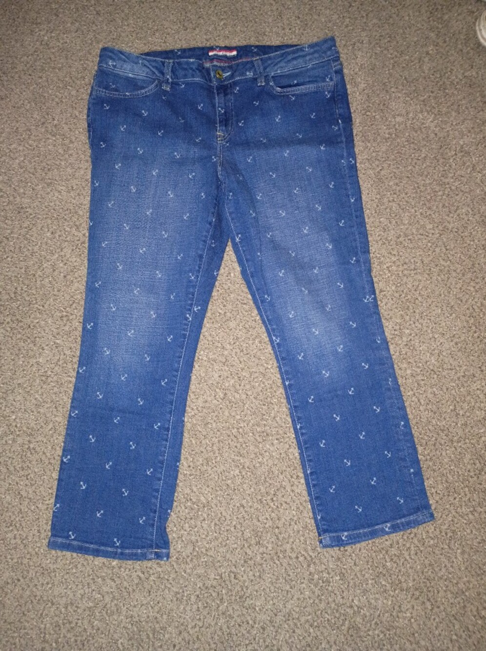 Tommy Hilfiger Women’s Blue Anchor Print Jeans like brand new